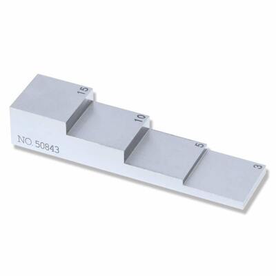 4 Step Ultrasonic Calibration Block with 3-5-10-15mm Thickness in 1018 Steel for Ultrasonic Testing
